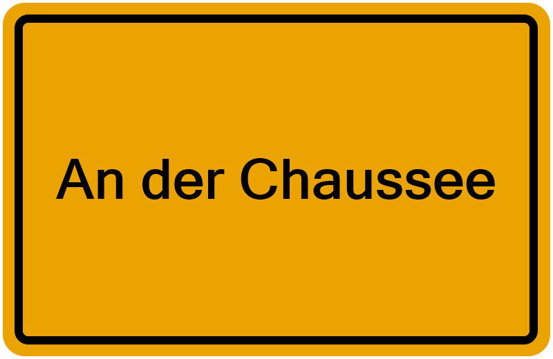 Handelsregisterauszug An der Chaussee